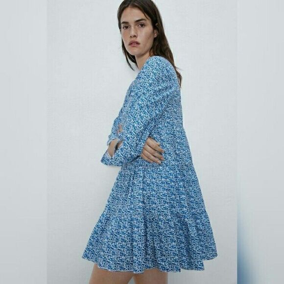 ZARA FLORAL PRINT DRESS - Picture 3 of 5